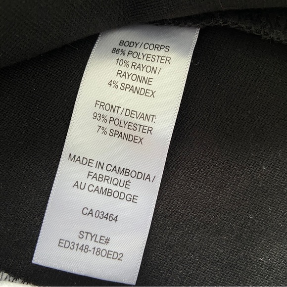 RICKIS BLACK AND WHITE CHECK COLOUR BLOCKED SLEEVELESS PEPLUM TOP/BLOUSE, LARGE - Picture 8 of 8